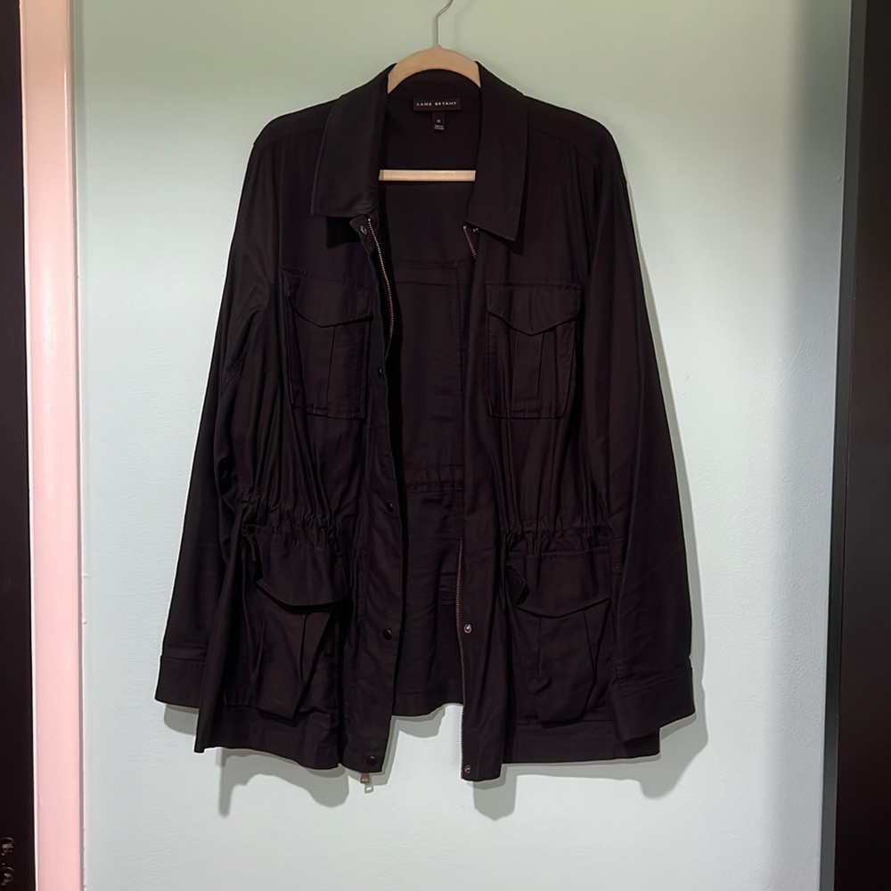 Lane Bryant size 20 black cargo coat